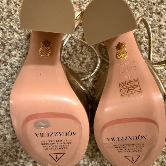 Aquazzura Olie 140 Platform Heeled sandals size 37 light copper - read desc - Picture 5 of 7
